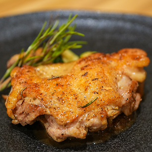 北海道産地鶏のディアボラ風チキンソテー